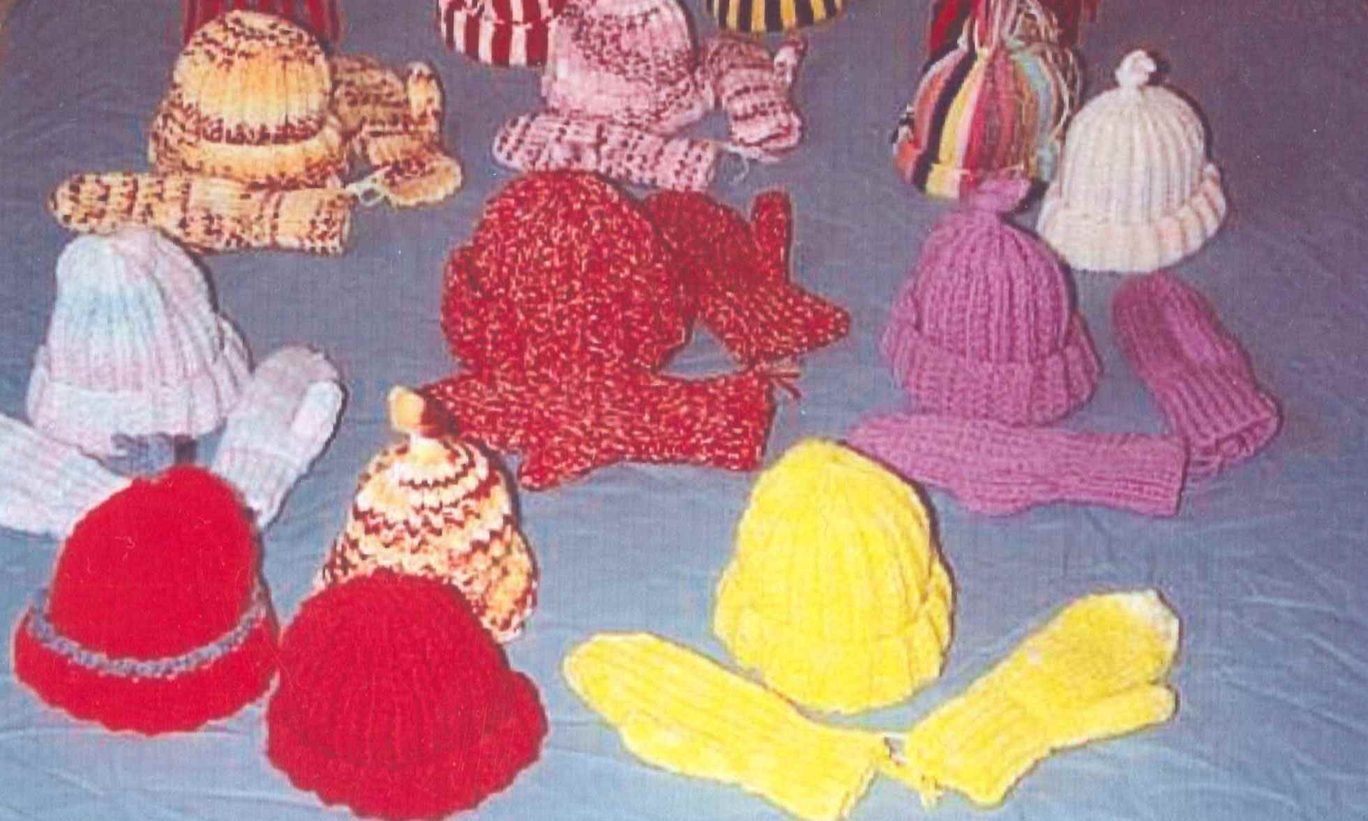 Knitted mittens and hats